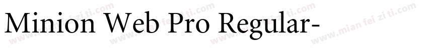 Minion Web Pro Regular字体转换